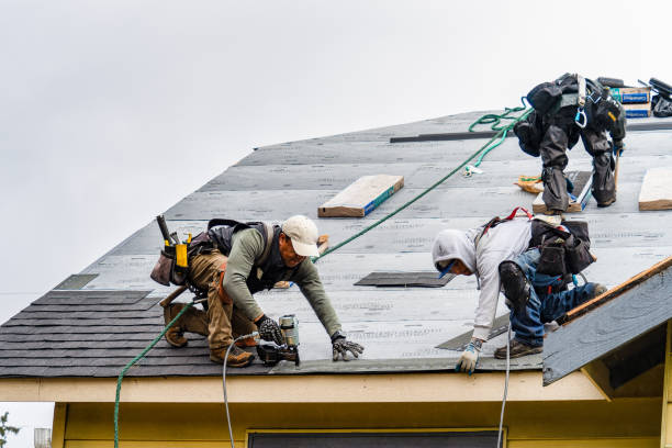 Professional Roof Installation technician working in Bancroft, ID
